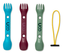Load image into Gallery viewer, UCO Mini Utility Spork 3-Pack Terra Colors w/Tether F-SP-M-3PK