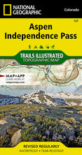 Load image into Gallery viewer, National Geographic Trails Illustrated Colorado Aspen Independence Pass Map TI00000127