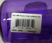 Load image into Gallery viewer, Nalgene Narrow Mouth 16oz BPA Free Tritan Water Bottle Clear Purple w/Black Lid
