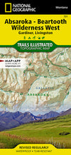 Load image into Gallery viewer, National Geographic Absorka-Beartooth Wilderness Map Pack Bundle TI01021272B