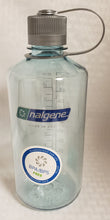 Load image into Gallery viewer, Nalgene Narrow Mouth 32oz Tritan Water Bottle Seafoam w/Silver Lid