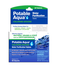 Load image into Gallery viewer, Potable Aqua Chlorine Dioxide Water Purification 30-Tablets