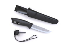Load image into Gallery viewer, Morakniv Companion Spark Knife w/Sheath Black Retail M-13567