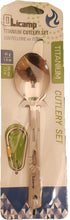Load image into Gallery viewer, Olicamp Titanium 3-Piece Cutlery w/Carabiner 328120