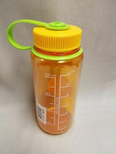 Load image into Gallery viewer, Nalgene Wide Mouth 16oz Loop Top Water Bottle Clementine w/Orange Lid BPA Free