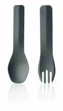 Load image into Gallery viewer, Humangear GoBites Duo Spoon/Fork Combo Utensil Gray - Sturdy BPA-Free Nylon