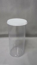 Load image into Gallery viewer, Multipurpose 4.4" H x 1.88" D 177ml Clear Plastic Vial / Bottle w/White Snap Cap