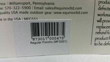 Load image into Gallery viewer, Equinox Terrapin 1.9oz Nylon Rain Poncho w/Drawstring Hood Red 58"x90"
