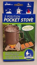 Load image into Gallery viewer, AGS Bleuet Backpacking/Camping Pocket Stove w/6 Large Solid Fuel Cubes/Tablets
