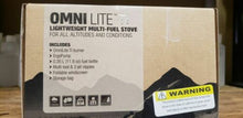 Load image into Gallery viewer, Primus Omni-Lite Ti Multi-Fuel Gas Stove w/Fuel Bottle, Windscreen & Stuff Sack