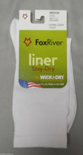 Load image into Gallery viewer, Fox River 4478 Wick Dry Alturas Socks Ultra-Lightweight Crew Liner Sock White S