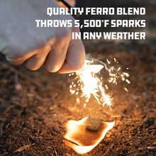 Load image into Gallery viewer, UCO Survival Fire Striker Ferro Rod Multi-Tool Black w/Lanyard MT-FS-SVKIT