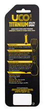 Load image into Gallery viewer, UCO Titanium Utility Spork Fork-Spoon-Knife Combo Utensil w/Tether F-SP-TI