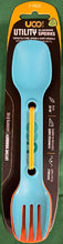 Load image into Gallery viewer, UCO Utility Spork Fork-Spoon-Knife Combo 7'' Utensil 2-Pack Teal / Orange