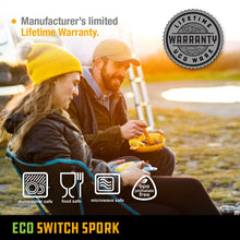 Load image into Gallery viewer, UCO Utility Spork Fork-Spoon-Knife Combo 7'' Utensil Ember Orange F-SP-UT-BULK