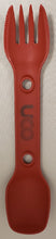 Load image into Gallery viewer, UCO Utility Spork Fork-Spoon-Knife Combo 7'' Utensil Picante Red F-SP-UT-BULK