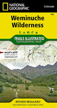 Load image into Gallery viewer, National Geographic Trails Illustrated Colorado Weminuche Wilderness Map TI00000140