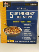 Load image into Gallery viewer, Mountain House Just In Case 5-Day Breakfast Lunch Dinner Freeze Dried Meal Kit