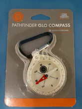 Load image into Gallery viewer, Ultimate Survival UST Pathfinder GLO Compass Glow in the Dark w/Carabiner Clip