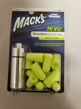 Load image into Gallery viewer, Mack's Shooters / Shooting 32 dB Hi-Viz Green Soft Foam Ear Plugs 7-Pair w/Case