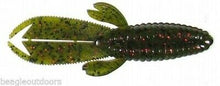 Load image into Gallery viewer, Charlie's Worms 4.5" Flippin' Bug Swimming Worm Lure Watermelon Red Black 6-Pack