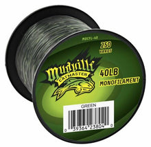 Load image into Gallery viewer, Mudville Catmaster 40lb Green Monofilament Catfishing Line 250-Yard Spool