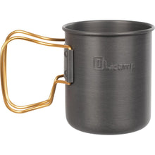 Load image into Gallery viewer, Olicamp Space Saver Hard Anodized Aluminum Travel Mug w/Gold Folding Handles