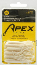 Load image into Gallery viewer, Apex Tackle Hollow Body Mini Tube 1.5" White Pearl Fishing Lure 15-Pack