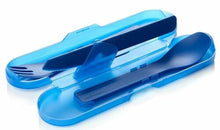 Load image into Gallery viewer, Humangear GoBites Trio Spoon/Fork/Knife/Pick w/Case Combo Utensil Blue--BPA-Free