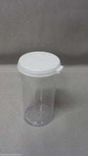 Load image into Gallery viewer, Multipurpose 2.2" T x 1" D 26ml Clear Plastic Vial / Bottle w/White Snap Cap