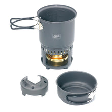 Load image into Gallery viewer, Esbit Alcohol Burner & Trekking Cookset Stove 985ml Pot w/Fry Pan Lid E-CS985HA