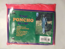 Load image into Gallery viewer, Liberty Mountain Waterproof Vinyl Rain Poncho Orange 52" x 80" Survival