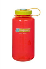 Load image into Gallery viewer, Nalgene Wide Mouth 32oz Loop Top Water Bottle Pomegranate w/Yel. Lid BPA Free