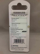 Load image into Gallery viewer, Shoreline Marine Emergency / Survival Flat Safety Whistle w/Lanyard - Meets USCG