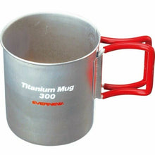 Load image into Gallery viewer, EverTI Mug 300 FH Titanium Single Wall 300ml Cup w/Folding Handles EBY266R