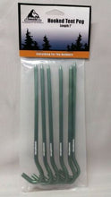 Load image into Gallery viewer, Liberty Mountain Ultralight Hard Anodized Aluminum Hook Stakes Green 6-Pack