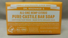 Load image into Gallery viewer, Dr Bronner's / Bronners Hemp Citrus Scent Pure-Castile Magic Bar Soap Organic
