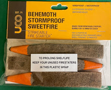 Load image into Gallery viewer, UCO Behemoth Stormproof Sweetfire Firestarter 3-Pack MT-BEHEMOTH-3P