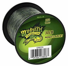Load image into Gallery viewer, Mudville Catmaster 30lb Green Monofilament Catfishing Line 350-Yard Spool