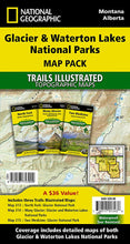 Load image into Gallery viewer, National Geographic MT Glacier Waterton Map Bundle TI01020577B