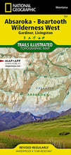 Load image into Gallery viewer, National Geographic Trails Illustrated MT Absaroka Beartooth West Trail Map TI00000721