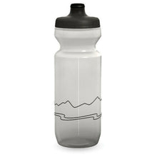 Load image into Gallery viewer, Specialized Purist 22oz Bicycle Water Bottle Clear w/Mountains & Black MoFlo Lid