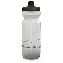 Load image into Gallery viewer, Specialized Purist 22oz Bicycle Water Bottle Clear w/Mountains & Black MoFlo Lid