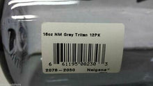 Load image into Gallery viewer, Nalgene Narrow Mouth 16oz BPA Free Tritan Water Bottle Clear Gray w/Black Lid