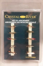 Load image into Gallery viewer, Crystal River Wet Flies Hand Tied Mixed Size Fly Fishing Lures 10-Pack CR-FA2