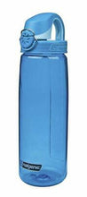 Load image into Gallery viewer, Nalgene On The Fly 24oz Water Bottle Clear Blue w/Glacial Blue OTF Cap--BPA Free