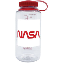 Load image into Gallery viewer, Nalgene Wide Mouth 32oz Bottle NASA Retro Logo with Red Cap