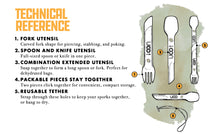 Load image into Gallery viewer, UCO Switch Spork Utensil Set w/Tether Sand Stone F-SP-SWITCH