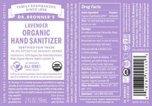 Load image into Gallery viewer, Dr Bronner's All-One Lavender Hand Sanitizer - Certified Organic Ingredients!