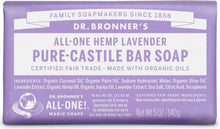 Load image into Gallery viewer, Dr Bronner's / Bronners Hemp Lavender Pure-Castile Magic Bar Soap Organic